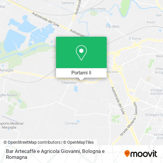 Mappa Bar Artecaffè e Agricola Giovanni