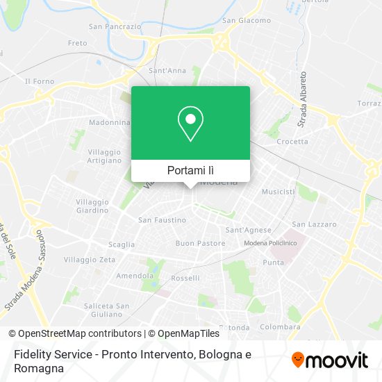 Mappa Fidelity Service - Pronto Intervento