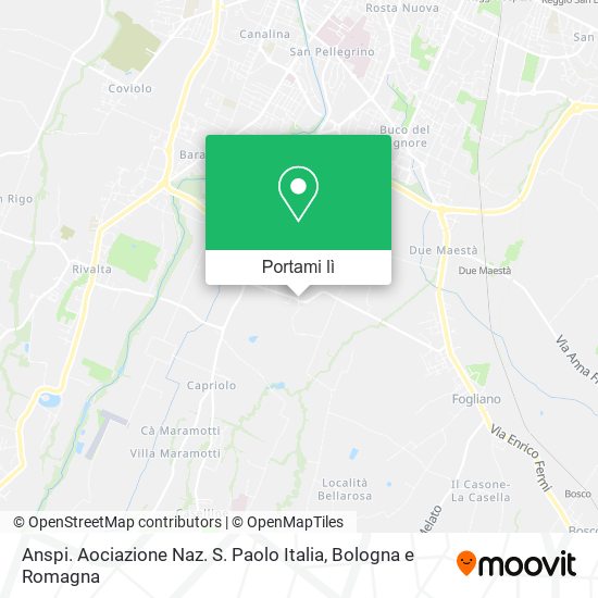 Mappa Anspi. Aociazione Naz. S. Paolo Italia