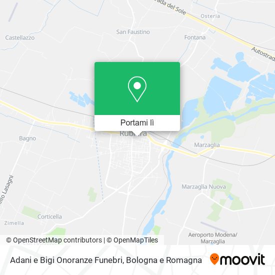 Mappa Adani e Bigi Onoranze Funebri
