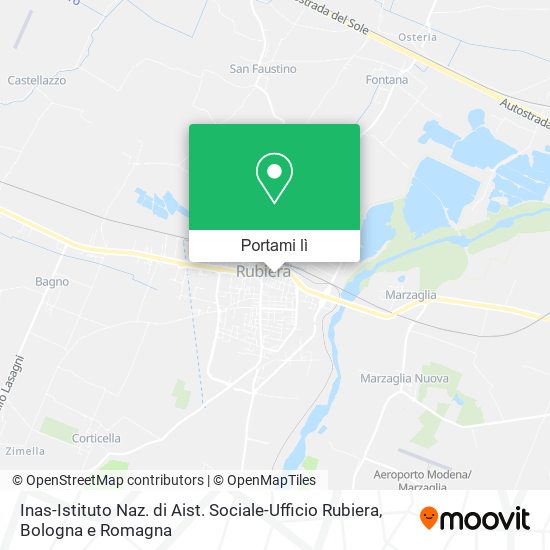 Mappa Inas-Istituto Naz. di Aist. Sociale-Ufficio Rubiera