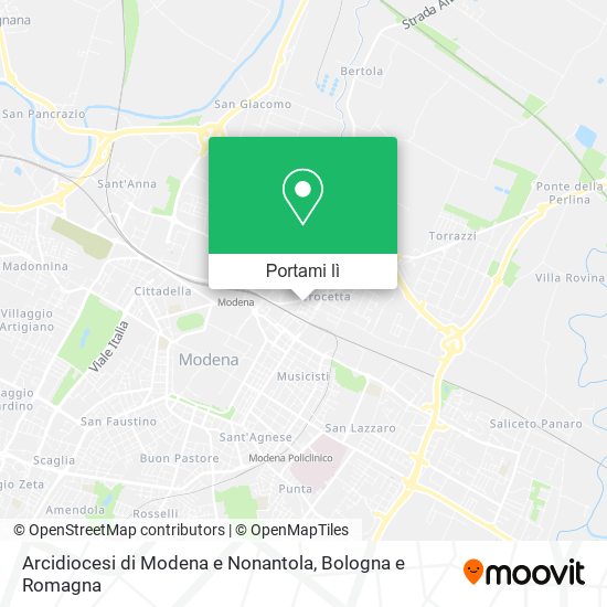 Mappa Arcidiocesi di Modena e Nonantola