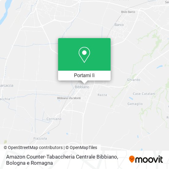 Mappa Amazon Counter-Tabaccheria Centrale Bibbiano
