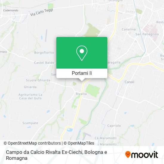 Mappa Campo da Calcio Rivalta Ex-Ciechi