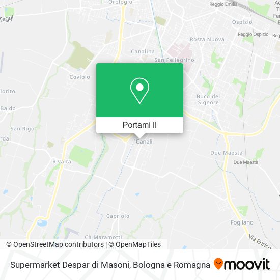 Mappa Supermarket Despar di Masoni
