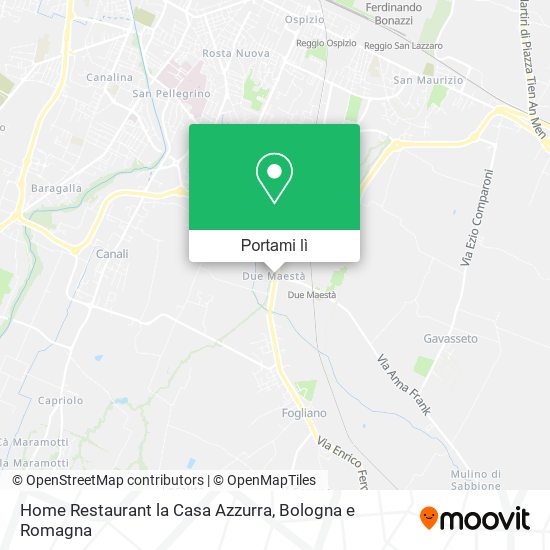 Mappa Home Restaurant la Casa Azzurra