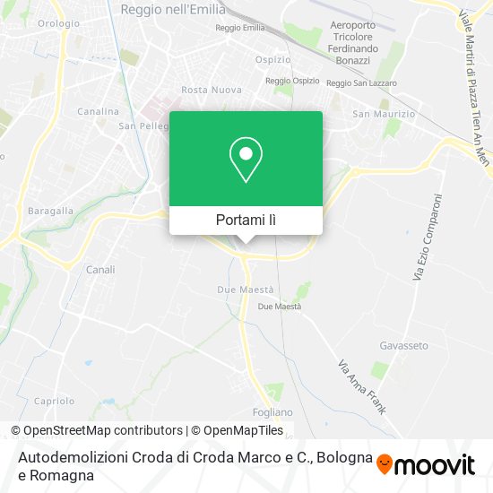 Mappa Autodemolizioni Croda di Croda Marco e C.