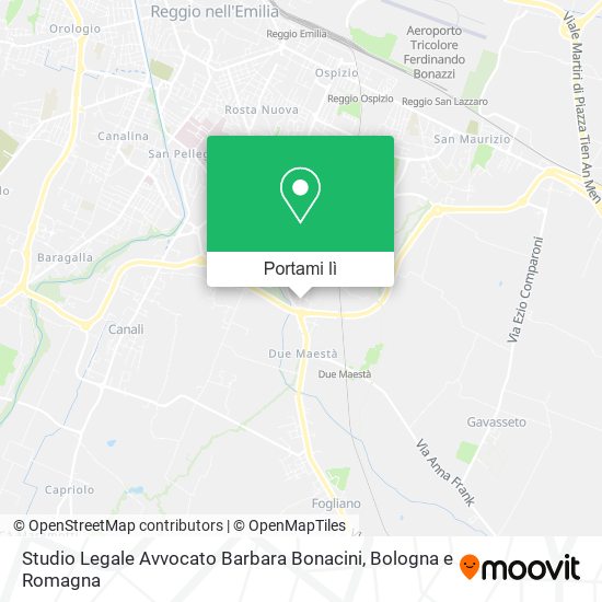 Mappa Studio Legale Avvocato Barbara Bonacini
