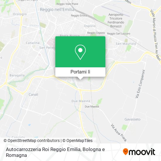 Mappa Autocarrozzeria Roi Reggio Emilia