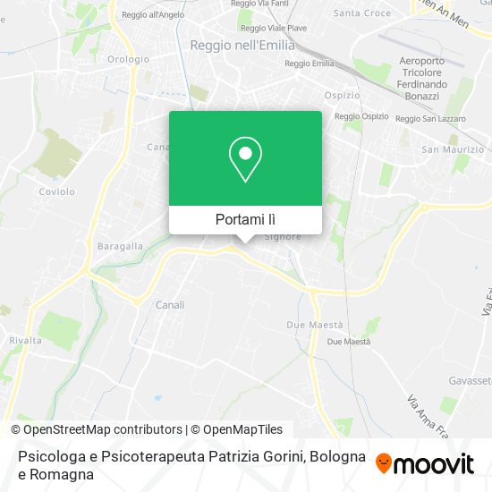 Mappa Psicologa e Psicoterapeuta Patrizia Gorini