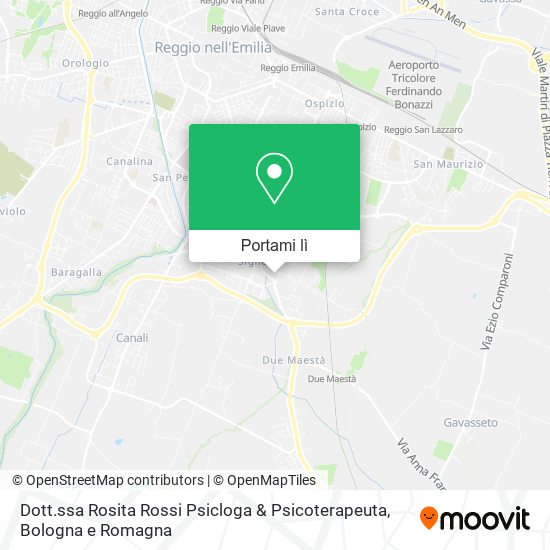 Mappa Dott.ssa Rosita Rossi Psicloga & Psicoterapeuta
