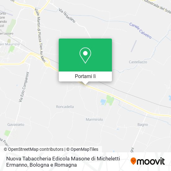 Mappa Nuova Tabaccheria Edicola Masone di Micheletti Ermanno