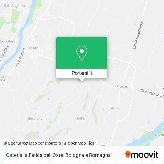 Mappa Osteria la Fatica dell'Oste