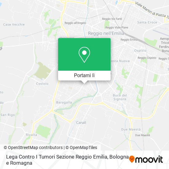 Mappa Lega Contro I Tumori Sezione Reggio Emilia