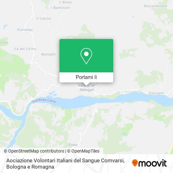 Mappa Aociazione Volontari Italiani del Sangue Comvarsi