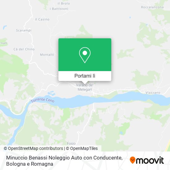 Mappa Minuccio Benassi Noleggio Auto con Conducente