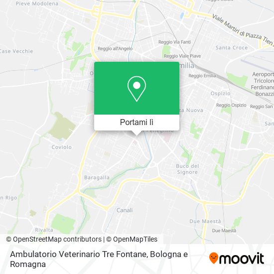 Mappa Ambulatorio Veterinario Tre Fontane