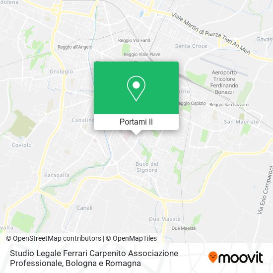 Mappa Studio Legale Ferrari Carpenito Associazione Professionale