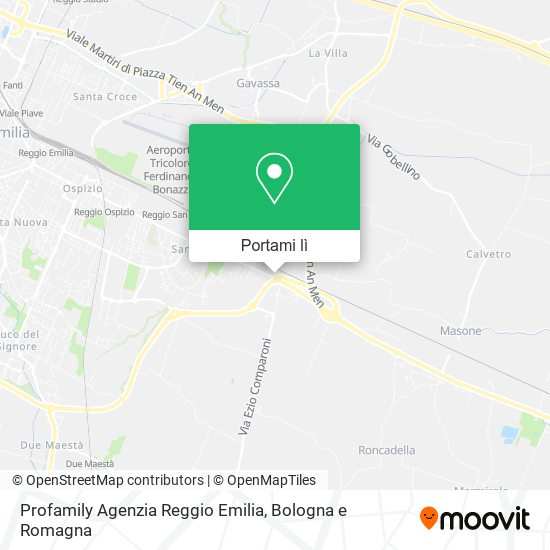 Mappa Profamily Agenzia Reggio Emilia