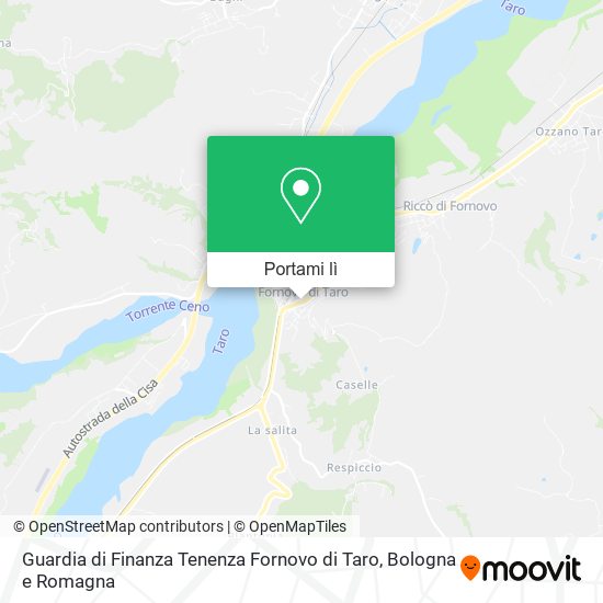 Mappa Guardia di Finanza Tenenza Fornovo di Taro