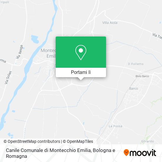 Mappa Canile Comunale di Montecchio Emilia
