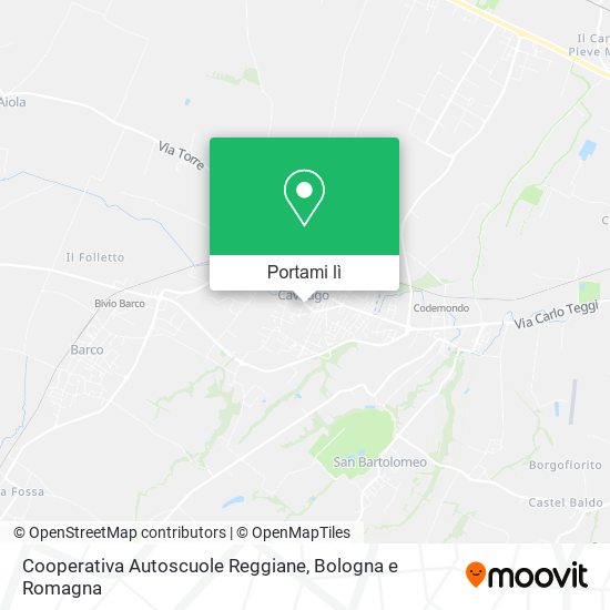 Mappa Cooperativa Autoscuole Reggiane