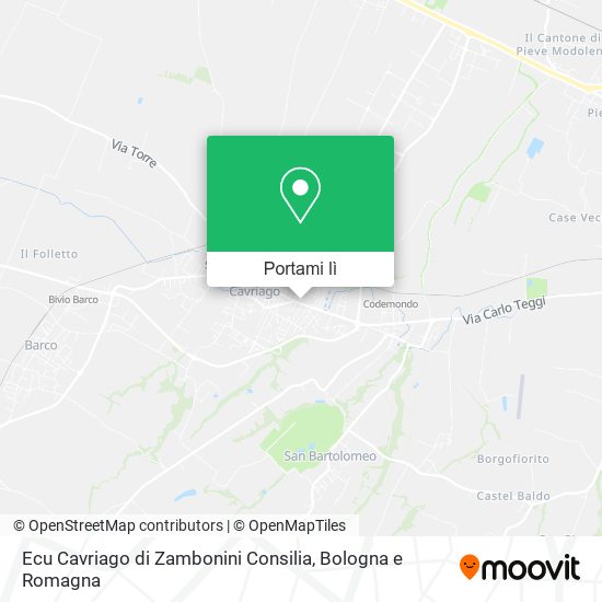 Mappa Ecu Cavriago di Zambonini Consilia