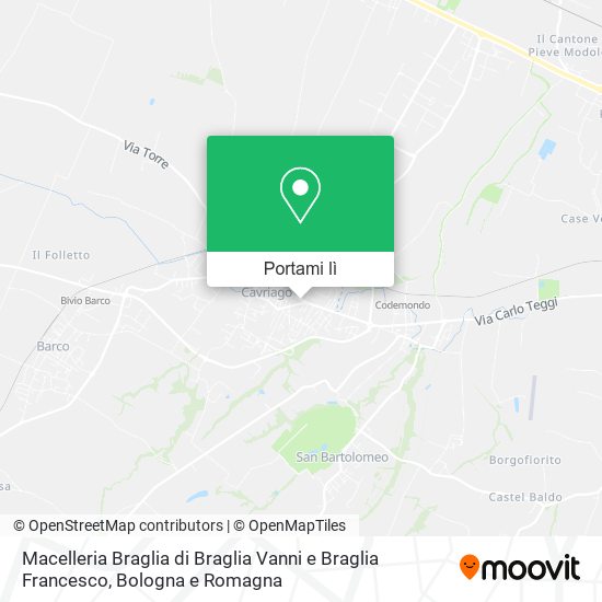 Mappa Macelleria Braglia di Braglia Vanni e Braglia Francesco