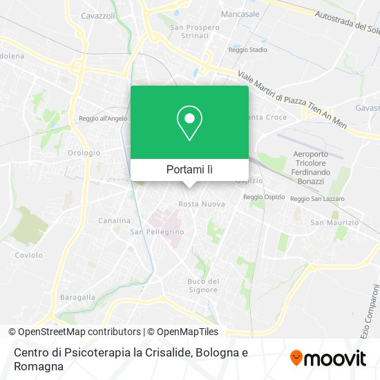 Mappa Centro di Psicoterapia la Crisalide