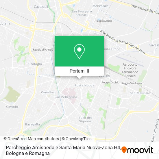 Mappa Parcheggio Arcispedale Santa Maria Nuova-Zona H4