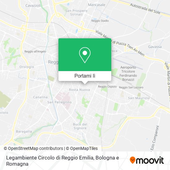 Mappa Legambiente Circolo di Reggio Emilia
