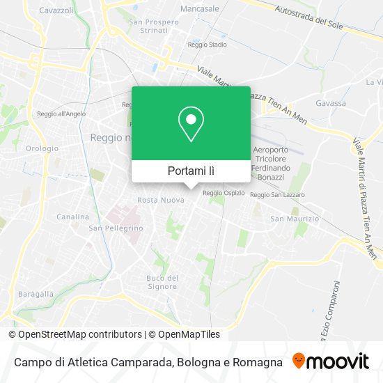 Mappa Campo di Atletica Camparada