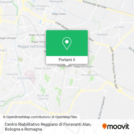 Mappa Centro Riabilitativo Reggiano di Fioravanti Alan