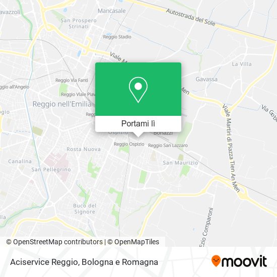 Mappa Aciservice Reggio