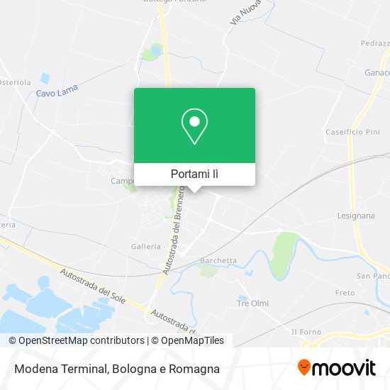Mappa Modena Terminal