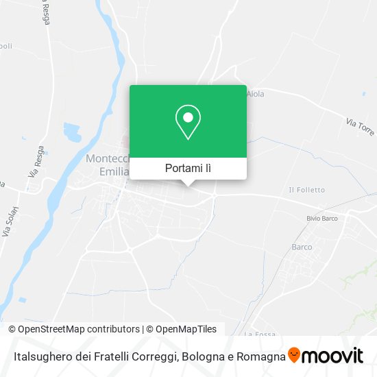 Mappa Italsughero dei Fratelli Correggi