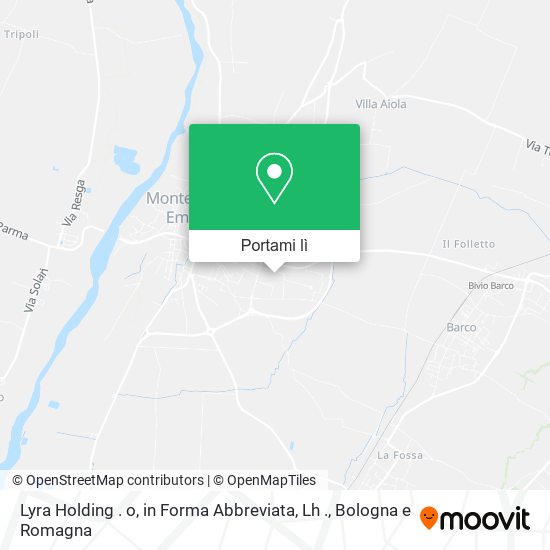 Mappa Lyra Holding . o, in Forma Abbreviata, Lh .
