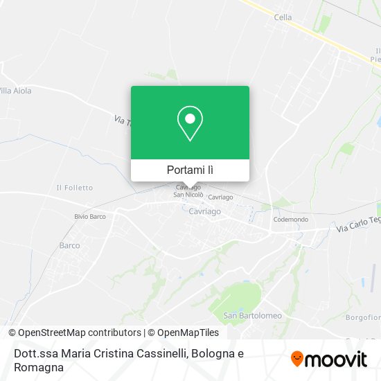 Mappa Dott.ssa Maria Cristina Cassinelli