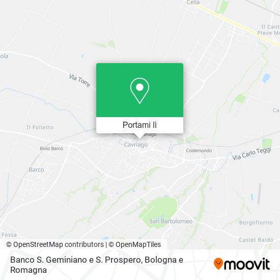 Mappa Banco S. Geminiano e S. Prospero