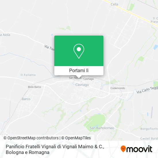 Mappa Panificio Fratelli Vignali di Vignali Maimo & C.