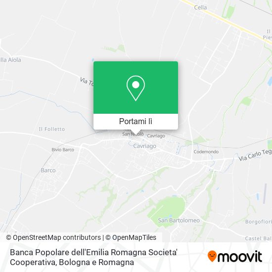 Mappa Banca Popolare dell'Emilia Romagna Societa' Cooperativa