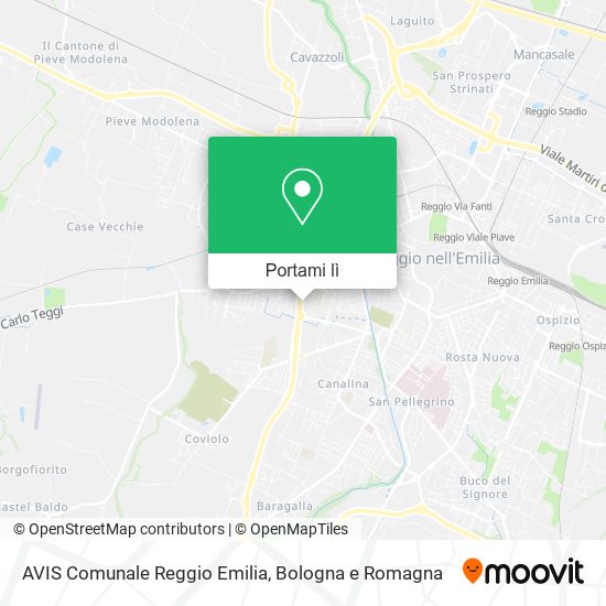 Mappa AVIS Comunale Reggio Emilia