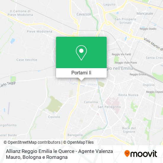 Mappa Allianz Reggio Emilia le Querce - Agente Valenza Mauro