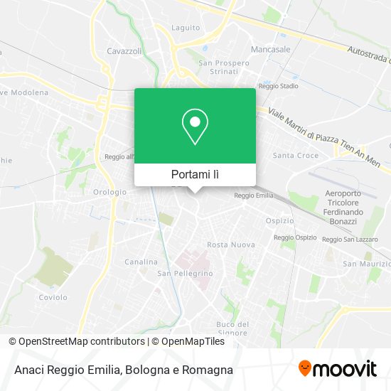 Mappa Anaci Reggio Emilia