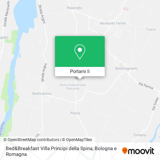 Mappa Bed&Breakfast Villa Principi della Spina