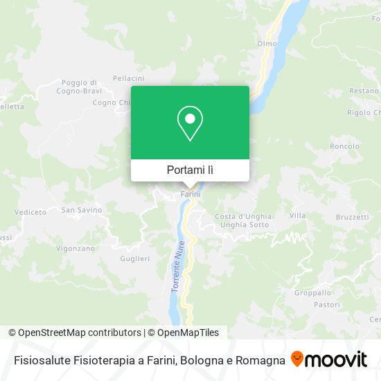 Mappa Fisiosalute Fisioterapia a Farini