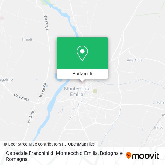 Mappa Ospedale Franchini di Montecchio Emilia