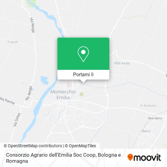 Mappa Consorzio Agrario dell'Emilia Soc Coop