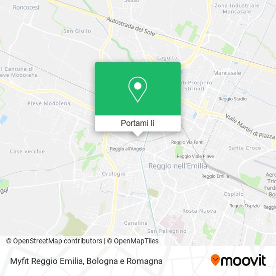 Mappa Myfit Reggio Emilia