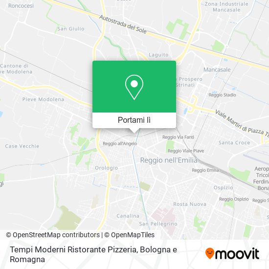 Mappa Tempi Moderni Ristorante Pizzeria